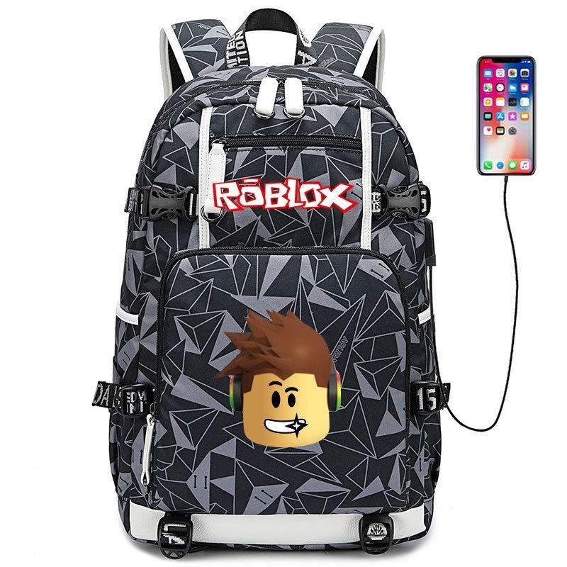Игровой рюкзак Roblox Большой вместимости Для мальчиков и девочек Сумка для школьной поездки