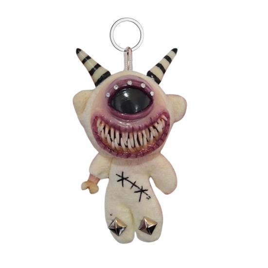Gothic Halloween Keychain Handcrafted Punk Rock Keychain with Weird Horror Doll Design Backpack Accessories