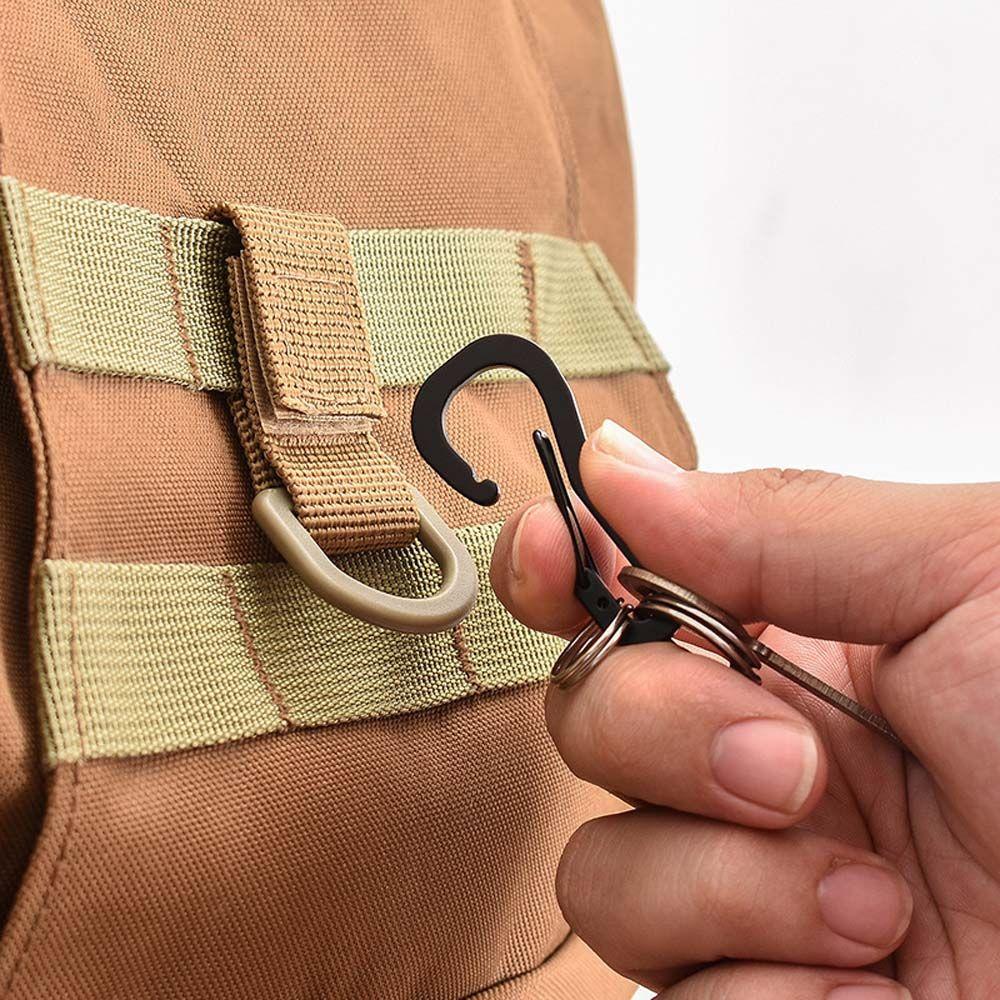 Fastener Keychain Bag Hanging Buckle Molle Webbing Clip Carabiners Buckle Outdoor Backpack Hook