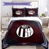 Bologna FC Printed 3PCS Bedding Set Breathable Duvet Cover with Pillowcases Decorative Bed Linen for Bedroom Home