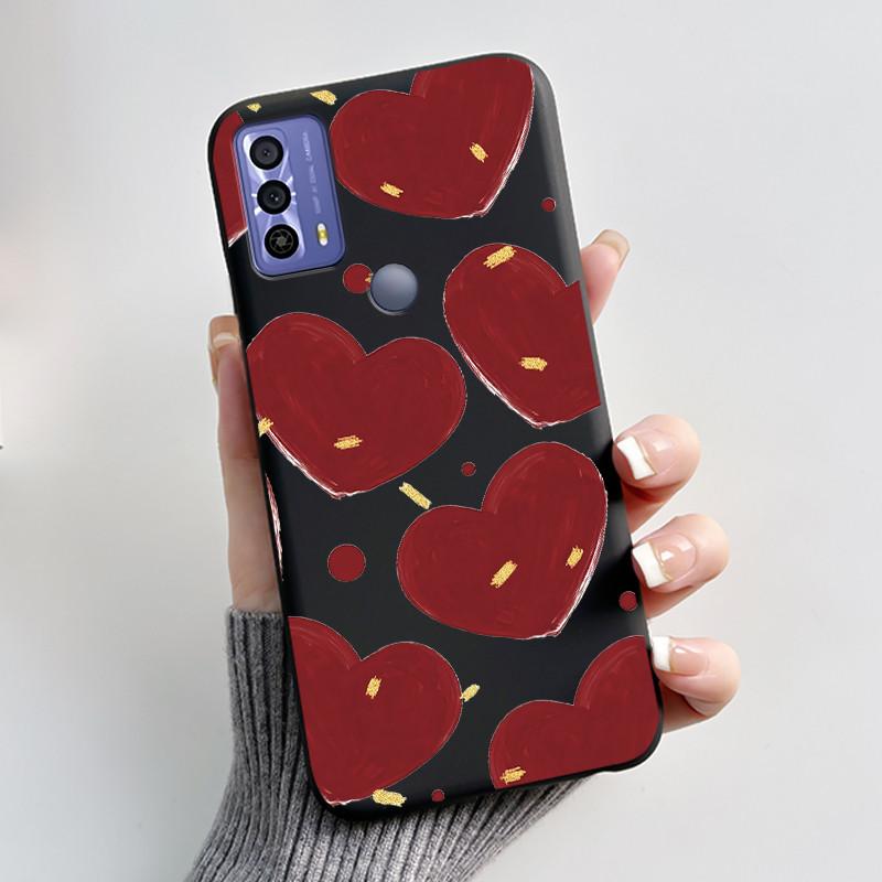 Phone Funda For TCL 20B 20Y 20E Case Aesthetic Cute Cat Astronaut Black Soft Silicone TPU Capa for TCL 20E 20Y 20B Back Cover