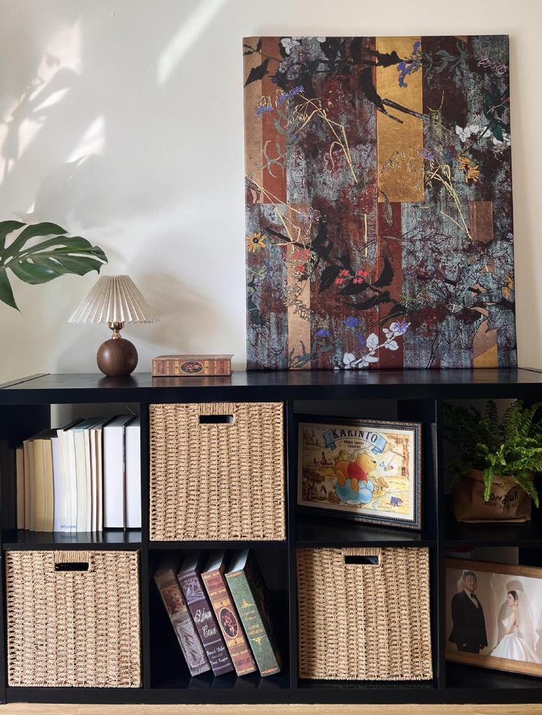 Imitation Rattan Woven Storage Basket for Toys, Clothes, and Household Items