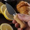 Набор ножей для сыра из каучукового дерева и нержавеющей стали с масленкой и столовым ножом