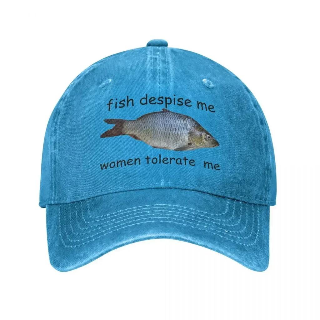 Fish Despise Me Women Tolerate  Baseball Caps Vintage Distressed Washed Snapback  n  Outdoor Running Golf Hats