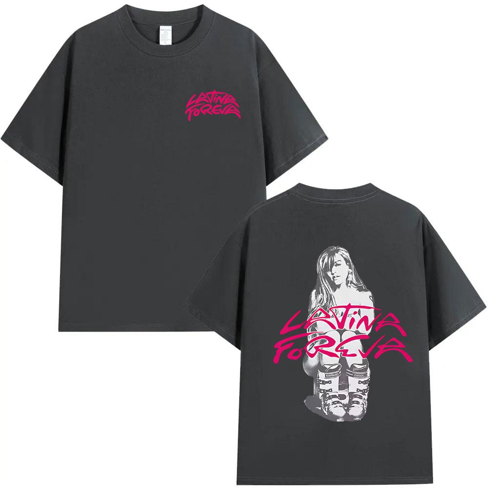 Karol G Tropicoqueta Latina Foreva 2025 Album Merch Tshirt Men Women Fashion Oversized Streetwear Male Summer Cotton T Shirts