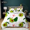Комплект постельного белья с авокадо Комплект постельного белья с милыми фруктами Покрывало для одеяла Queen Tropical Botanical Cartoon Полиэстеровое одеяло