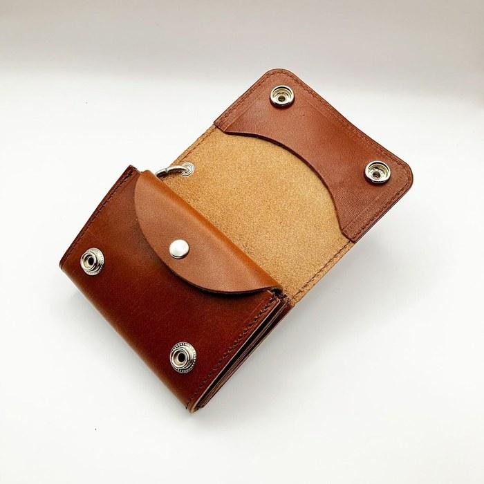 Tochigi Leather Tracker Wallet W-Flap Short Size Black