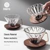 Hero Classic Retro Стеклянная воронка для заваривания кофе с ореховым основанием