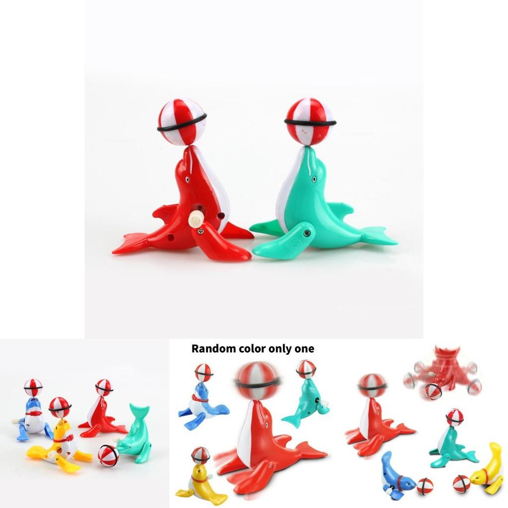 Mechanical Dolphin Rotating Toy With Chain Link Top Ball For Kids Learning And Interactive Play