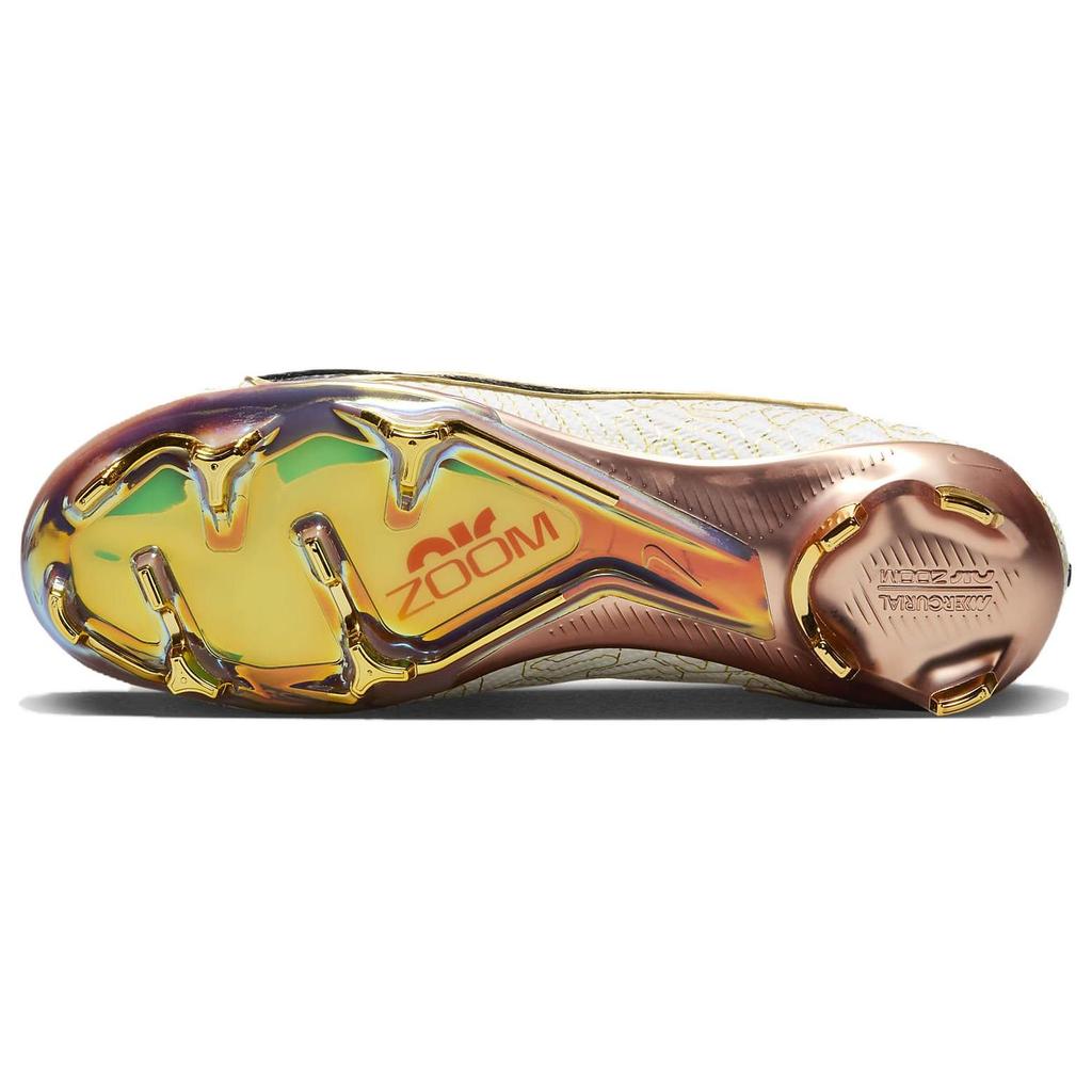 Nike Увеличить Mercurial Vapor 15 Elite FG United Golden Pack Мужские кроссовки Белый Металлик-Золото Черный HJ0708-100