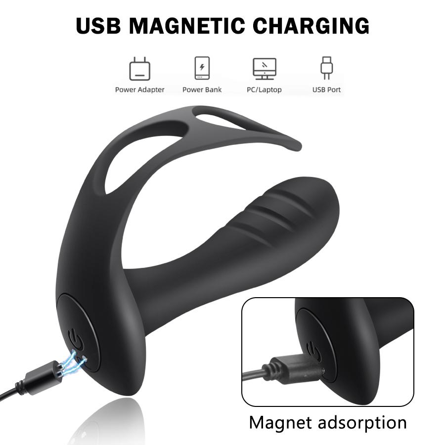 Мужской вибратор для массажа простаты, анальная пробка, беспроводное управление, одежда, силиконовый стимулирующий массажер, кольцо для задержки эякуляции, игрушка для мужчин