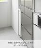 Yamazaki Jitsugyo product with casters Slim wagon with casters 3 tiers White W13 x D48 x Tower slim rack Gap storage 1804 [Completed only] H80.5cm