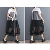 Ladies' Fashion Mesh Splicing Shirt Skirt Loose Casual Dress
