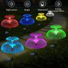 2/1Pcs Solar Double-Layer Jellyfish Light LED Garden Light Outdoor Waterproof Lawn Light for Backyard/Pathway/Holiday Decor