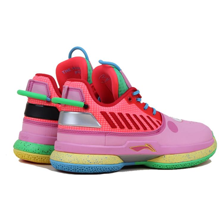 Li Ning WOW 7 Way Of Wade 7 Нескользящие Легкие Низкие Баскетбольные Кроссовки Женские Розовые Молодежная Версия ABAN135-4