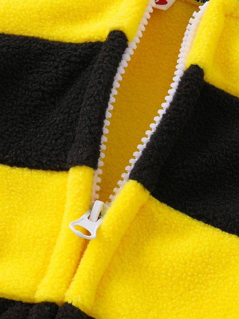 Флисовый комбинезон и шапка «Маленькая пчелка» для малышей - Теплая одежда для осени/зимы