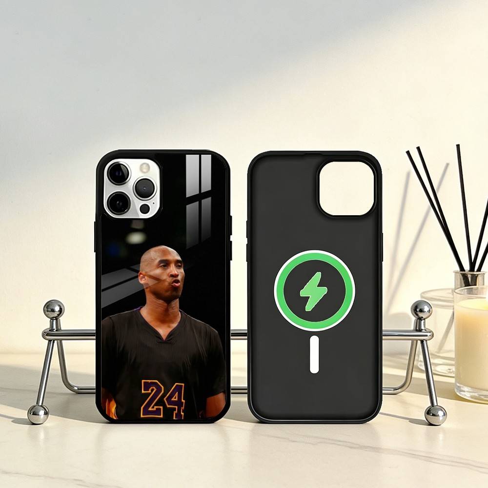 Чехол для телефона K-Kobe B-Bryant 24 для iPhone 17, 16, 15, 14, 13, 12, 11 Plus, Pro Max Магнитный для беспроводной зарядки Magsafe