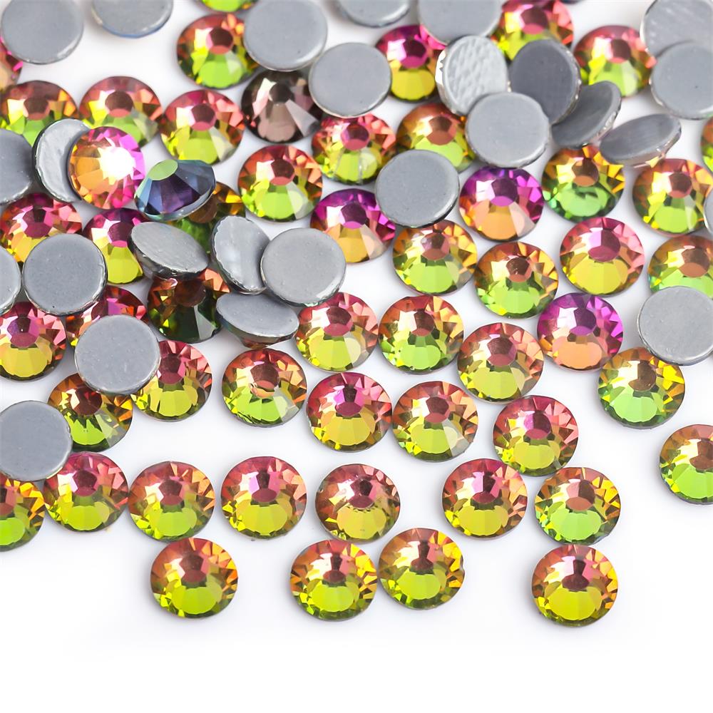 SS6-SS30 40 цветов кристалл AB лучше DMC горячая фиксация стразы, стеклянные стразы горячая фиксация термоприклеиваемые стразы швейные и тканевые украшения