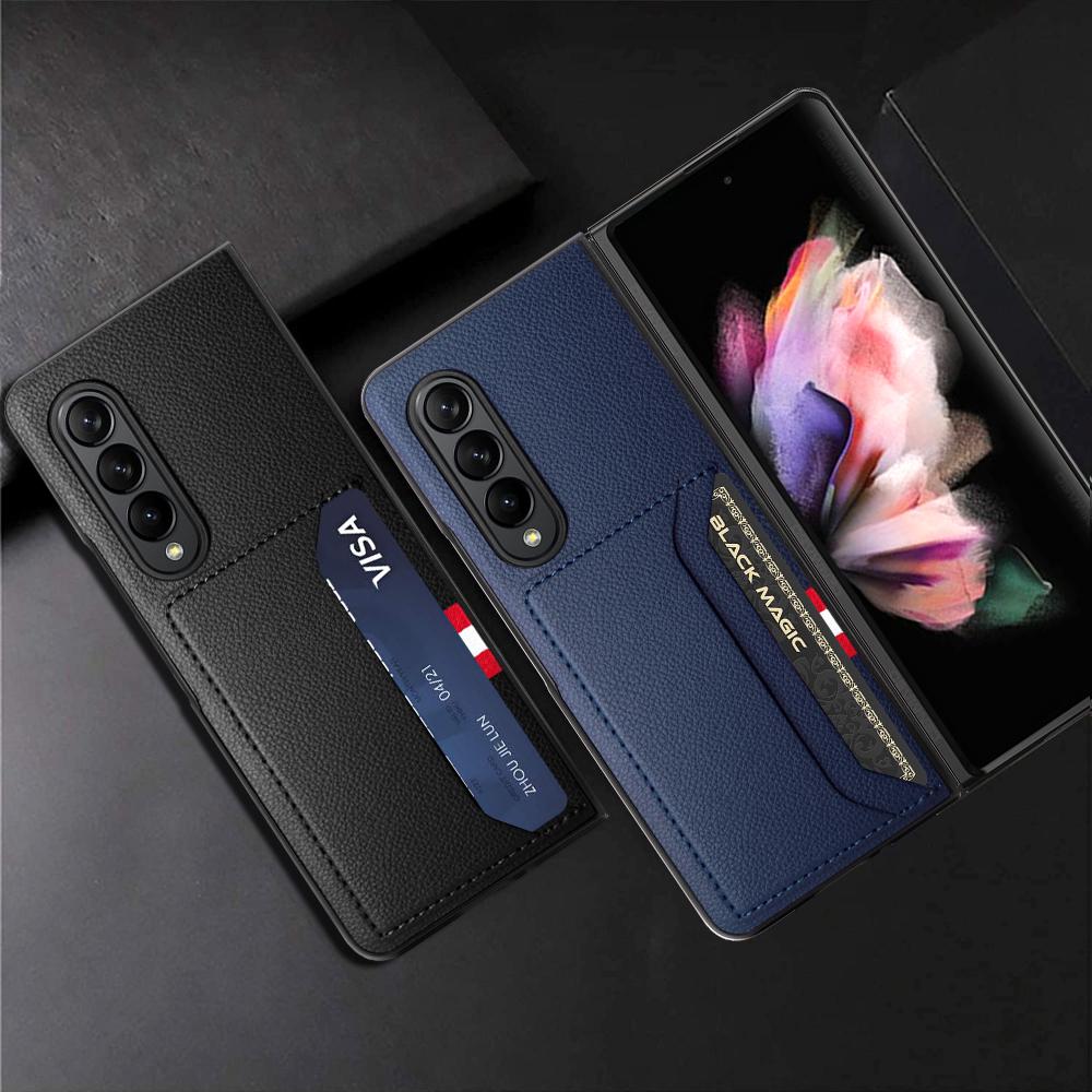 Противоударный складной кожаный чехол для Samsung Galaxy Z Fold 4 Fold4 Fold3 Fold2 Fold 3 2 5g, антидетонационная сумка для телефона Funda
