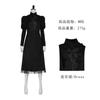 Wicked Elphaba Cosplay Black Dress Halloween Stage Costume, Evil Witch Role Play Outfit with Puffy Skirt & Gloves