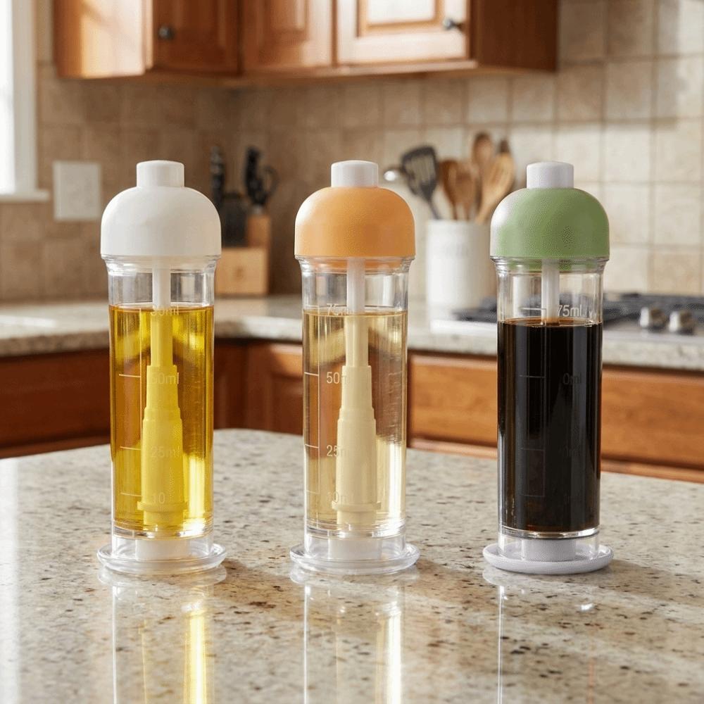 100ML Press Oil Sprayer Plastic Cooking Oil Dispenser Portable Down-Spray Oil Bottle Salad Making