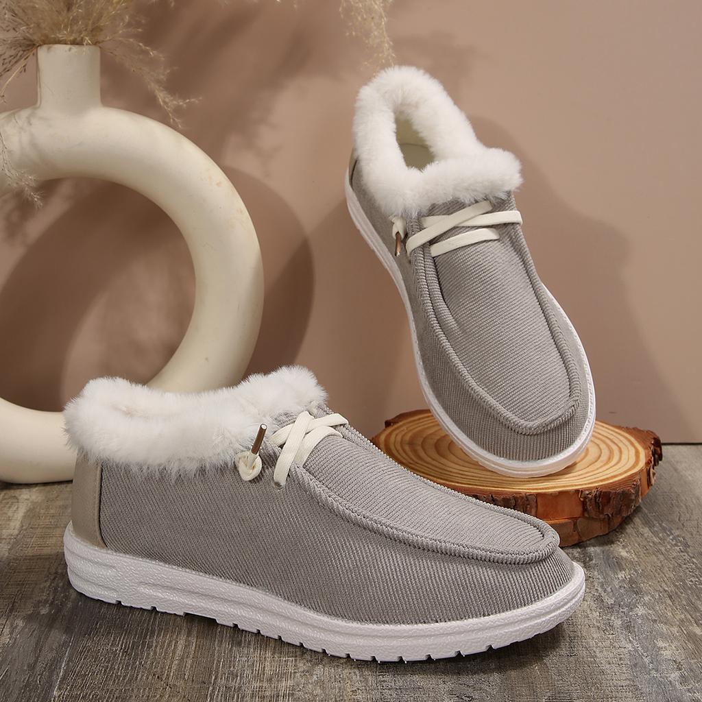 Женские ботинки Зимние Новые Толстая подошва Снежные ботинки Женские Плюс Бархат Утолщенные Волосатые Хлопковые туфли Женские Повседневные Принтованные Кроссовки