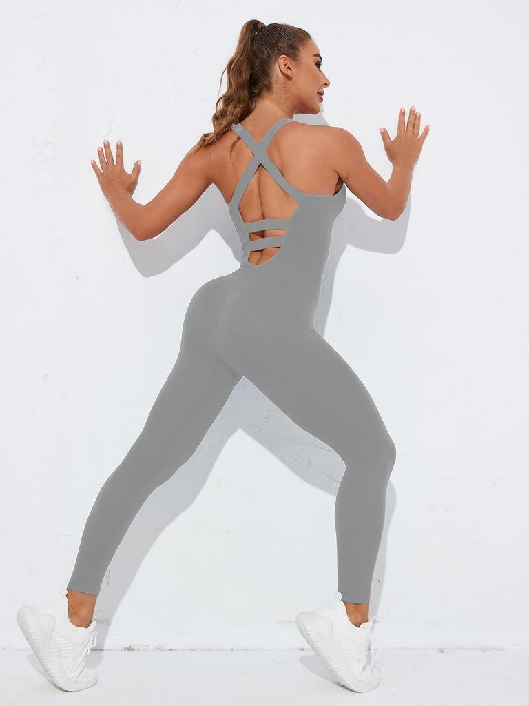 Популярный женский бесшовный комбинезон для йоги - эластичная, обтягивающая спортивная одежда для фитнеса