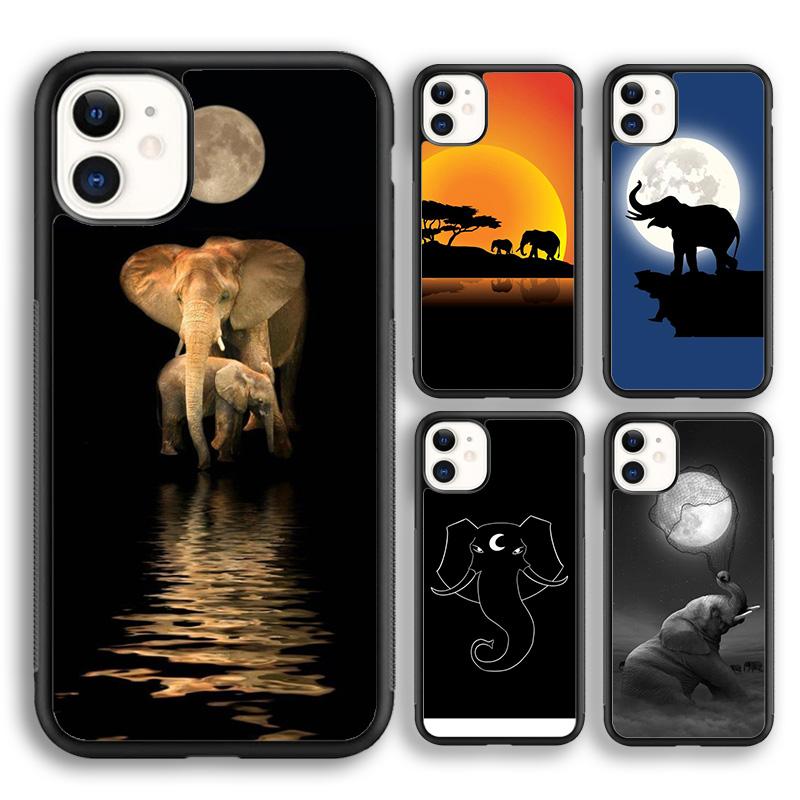 Baby Elephant Moon Soft Phone Case For iPhone 17 Air 16 15 Max Plus 11 12 13 Pro Max Phone Cover coque Fundas