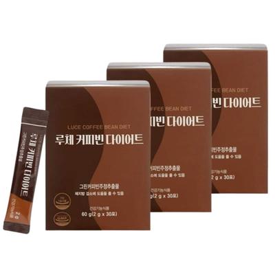 LUCHE MEDI Диетический кофе Диетическая добавка Пищевой продукт 3 коробки Средство для сжигания жира Зеленый кофейный боб