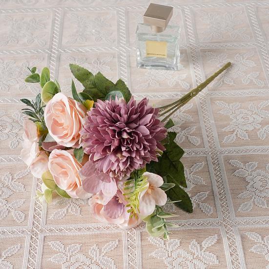 Искусственные цветы, реалистичный букет из искусственного шелка, многоразовые яркие поддельные цветы для домашнего офиса, украшения обеденного стола