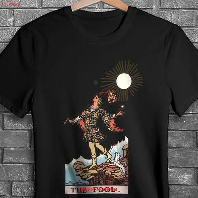 The Fool TaroT T Shirt Card Witchy Vintage Washed Soft Stretched Versatile Slightly Homme Designer Clothes Vintage Washed