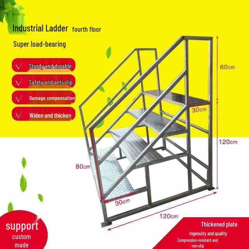 JINGGENG Industrial Rolling Step Ladder