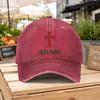 Irish Celtic Cross Washed Baseball Cap Unisex Duckbill Hat For Outdoor Hiking Daily Commuting Casual Wear