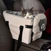 Portable Pet Car Seat Armrest Box Comfortable Travel Cushion for Dogs Cats Large Capacity Multifunction Pet Car Safety Seat Travel Cushion for Pets