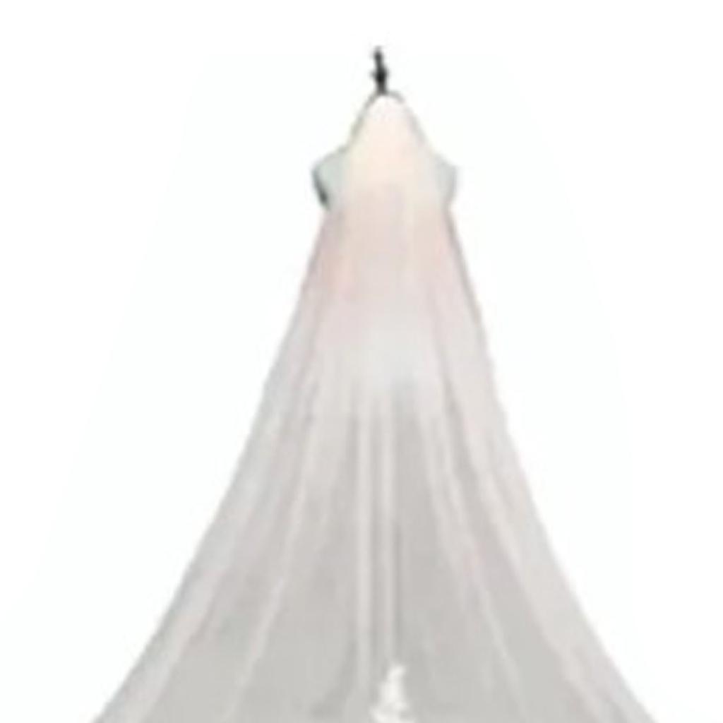 3 Meter Bridal Veil Lace Applique Metal Comb Fixing Ultra Long Bridal Drop Veil for Wedding Ivory