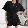 Yousheng Women's Casual Two-Piece Shorts Set Loose Short Sleeve T-shirts Elastic Waist Shorts Sets with Pockets Summer Lounge Outfit