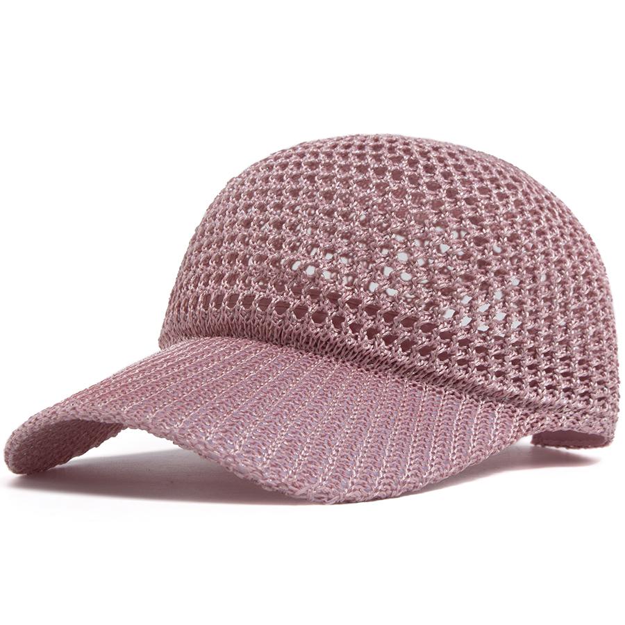 Summer Mesh Baseball Cap Women Men Crochet Hollow Trucker Hat Visor Sun Snapback Female Casual For Outdoor Daily Use Adjustable