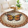 Nordic Round Living Room Sofa Tea Table Mat Home Decor Versatile Carpet Butterfly Flower Carpet
