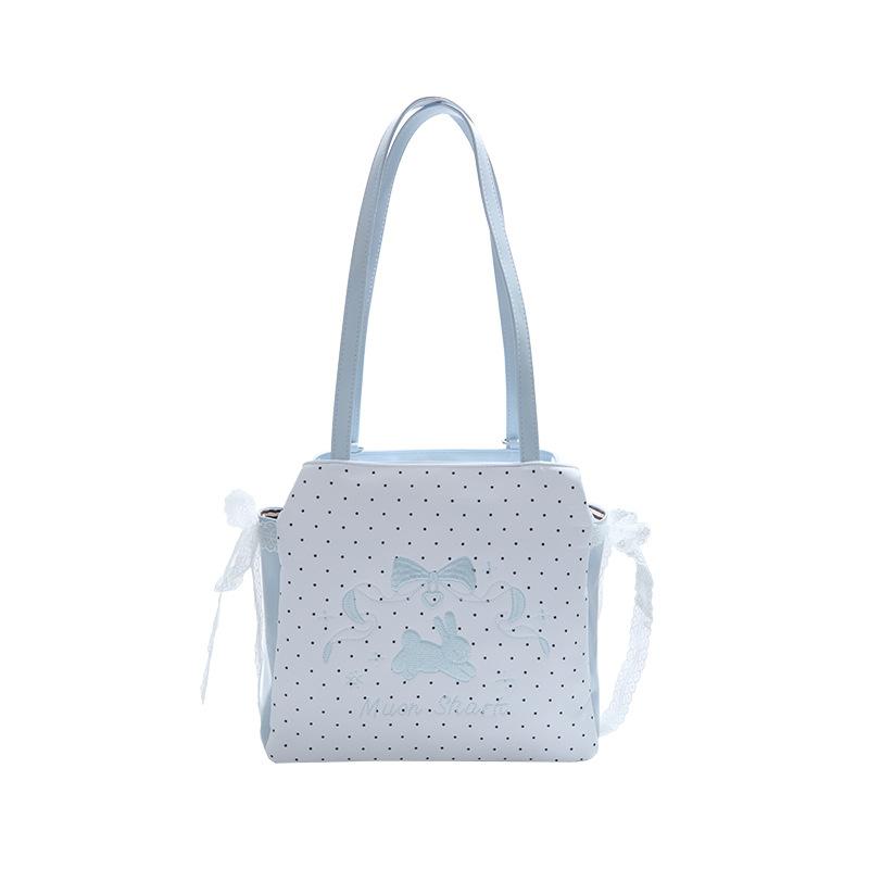 Сумка-мессенджер в горошек, милая мультяшная сумка через плечо с животным, модный универсальный повседневный рюкзак