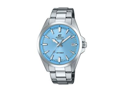 EDIFICE EFV-100DJ-2BJF Элегантные мужские часы из нержавеющей стали с синим циферблатом НОВЫЕ
