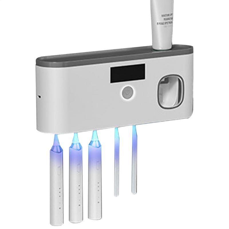 Smart UV Cleaning Toothbrush Holder punch free Wall Toothbrush Sterilizer Toothpaste Dispenser Squeezers Bathroom Accessories