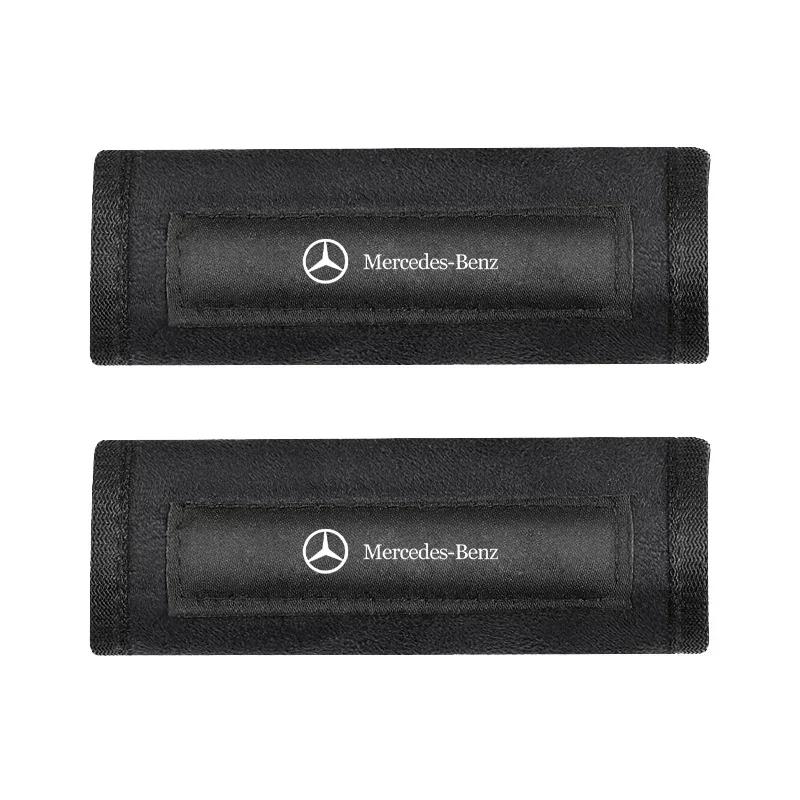 AABIG1 1/2Pcs Suede Car Roof Handle Protect Cover Handrail Pull Glove Auto Accessories for Mercedes Benz W211 W204 W210 W203 CLA GLA