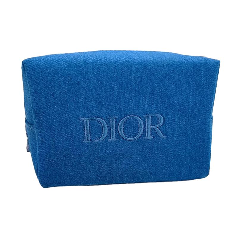 Dior Синяя джинсовая косметичка для макияжа, косметические принадлежности, портативная, подарок для девушки