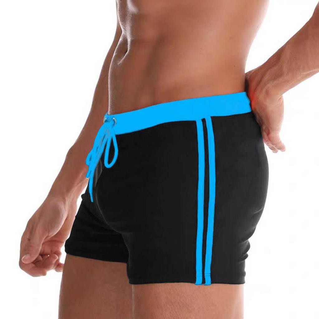 Sports Men's Boxers Plain Stitching Comfortable Fashion Lace-up Swimming Shorts Men