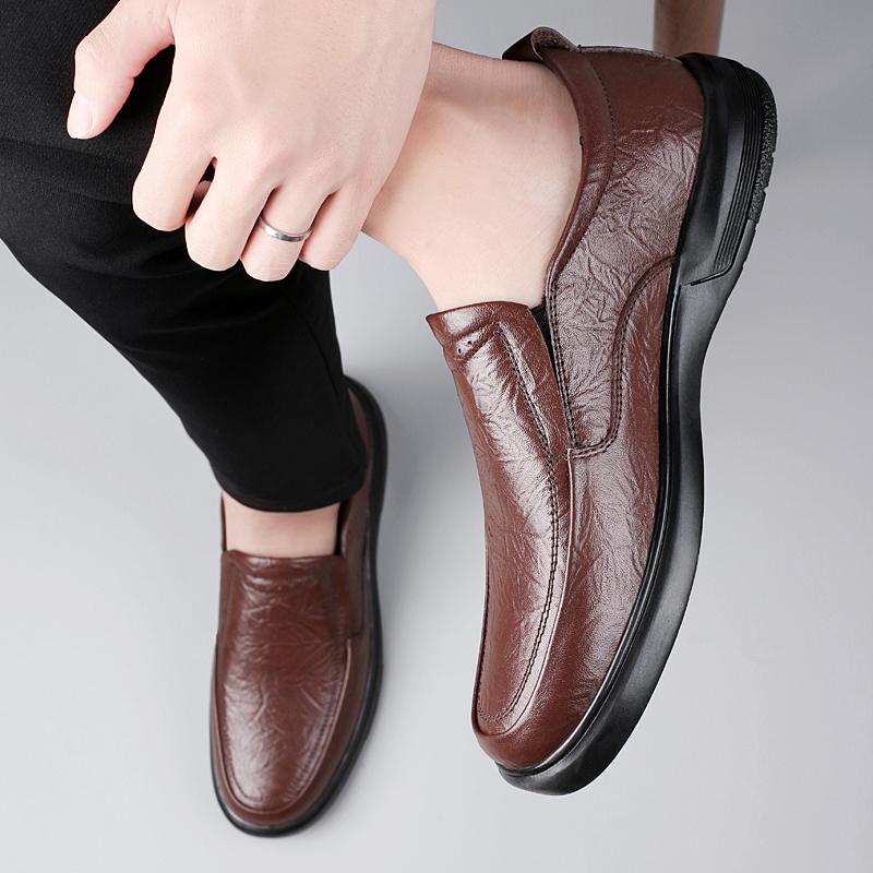 Мужская обувь Высококачественная модная мужская деловая обувь Итальянская обувь ручной работы из натуральной кожи Мокасины-слипоны Мужская повседневная обувь