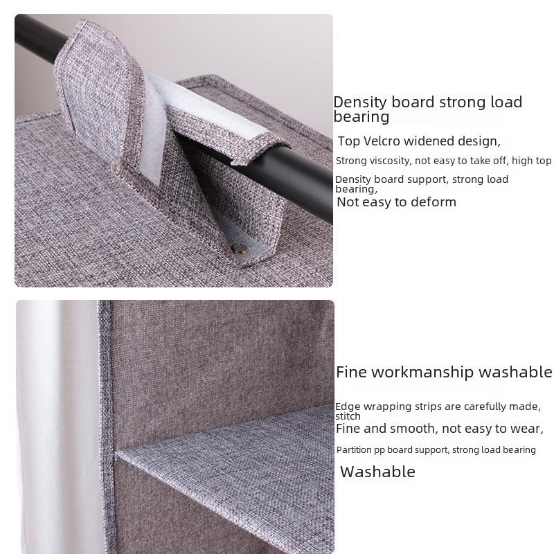 Сумка для хранения одежды Cross-Border из хлопка и льна - моющийся органайзер в виде ящика