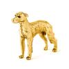 Коллекция британских художественных фигурок собак Lurcher, позолоченных в 22 карата