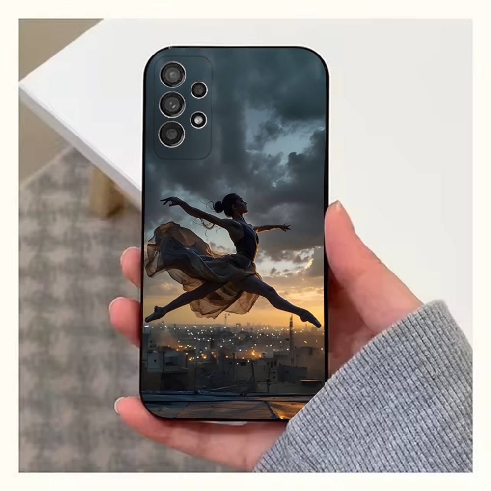 Танцующая Артистка Балерина Чехол Для Samsung S25,S24,S23,S22,S20,S21,S10,Ultra,Plus,Lite,FE,Мягкий Силиконовый Черный Чехол