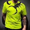 Trendy Hip-Hop Streetwear Cool 3D Print Scorpion Animal T Shirt Short-Sleeved Tee New Fashion Design
