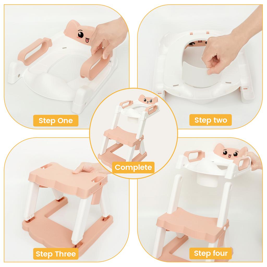 Newly Foldable Baby Boy Portable Potty Child Potty Training Seat Baby Toilet Pot Step Stool Toddler Potty Portable Child Urinal